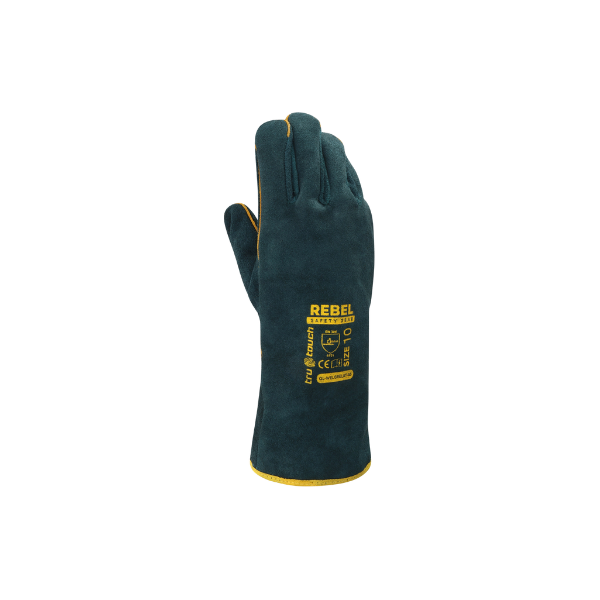 Rebel Tru Touch Green Lined Welders Elbow Gloves 35cm - Image 3