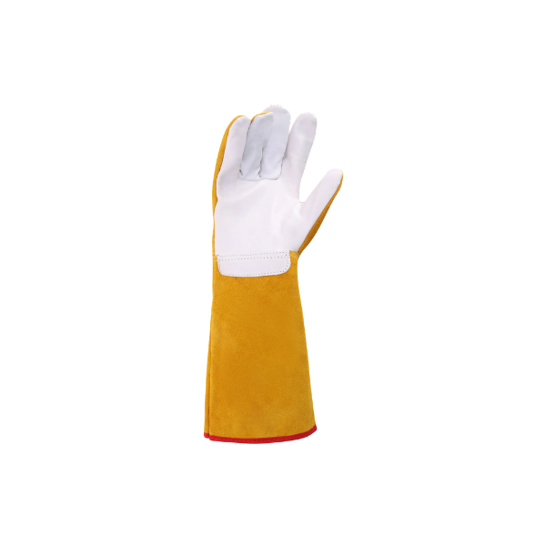 Rebel Tru Touch Yellow Split_Grain Leather Tig Welders Elbow Gloves (3)
